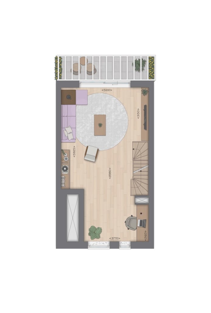 Foto 8 van Type L1 Stadswoning Tussen (Bouwnr. 707)