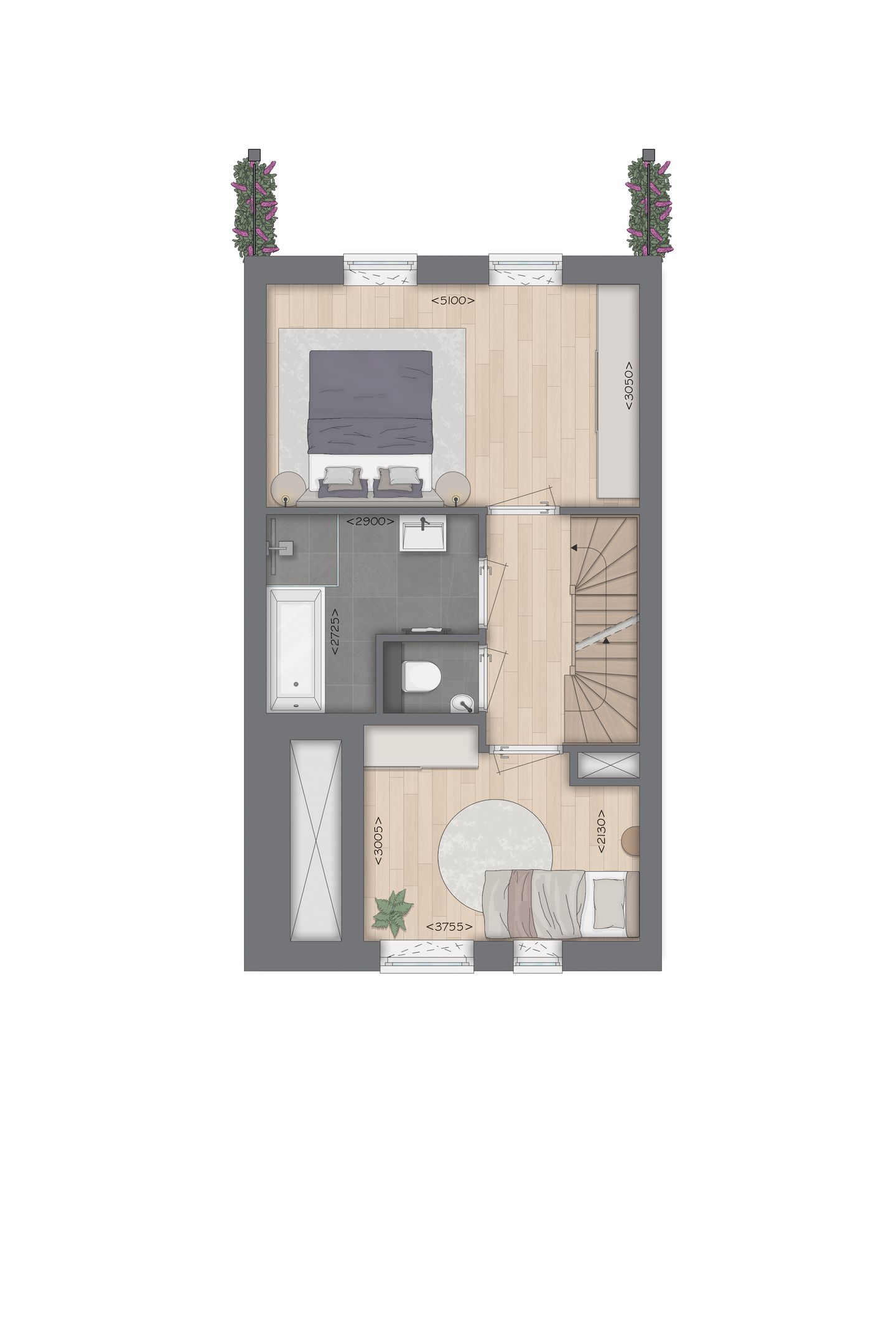 Foto 10 van Type L1 Stadswoning Tussen (Bouwnr. 707)