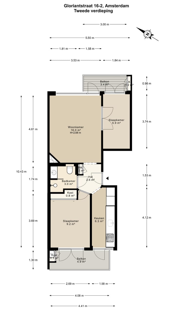 Foto 49 van Gloriantstraat 16-2