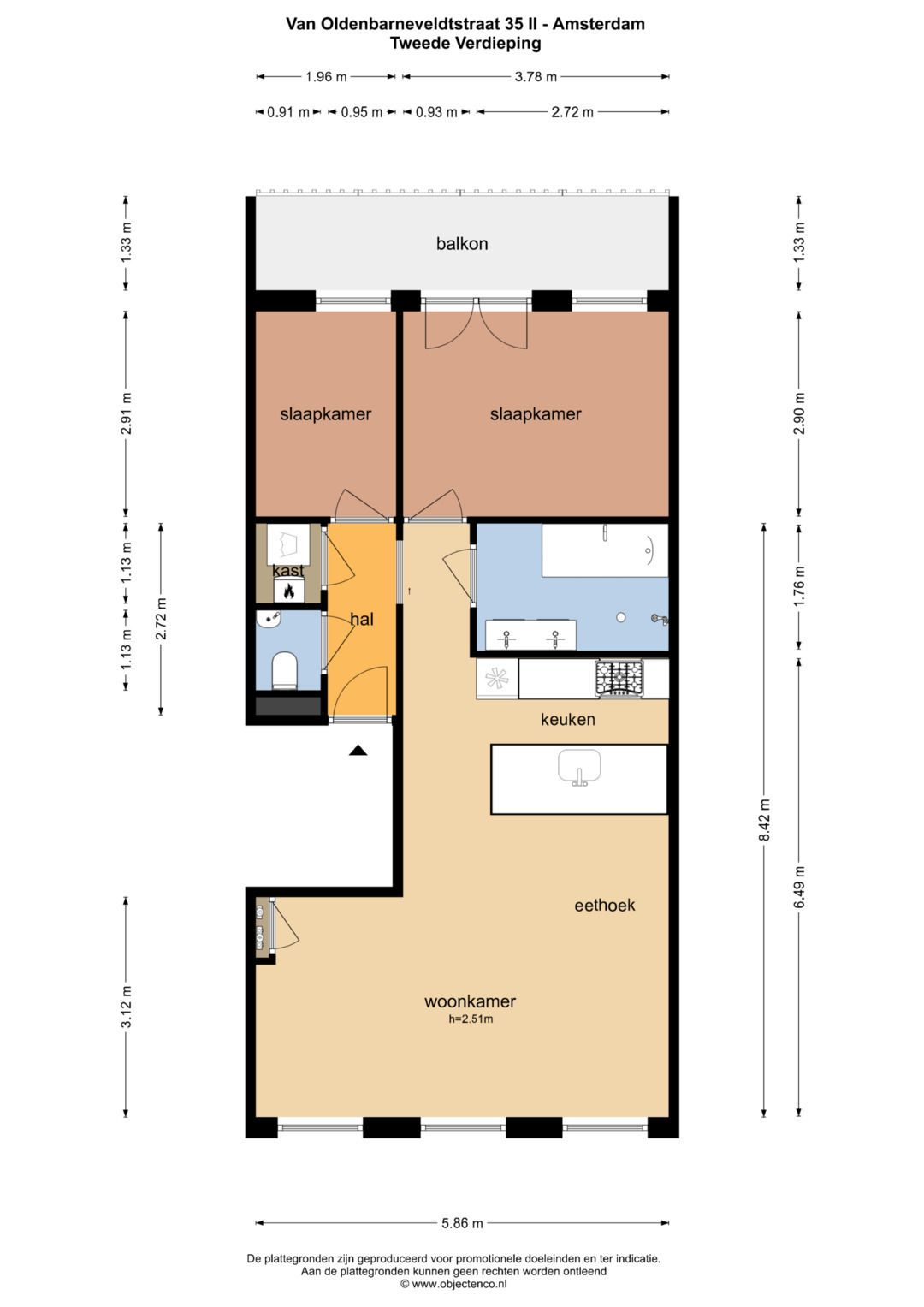 Foto 30 van Van Oldenbarneveldtstraat 35-2