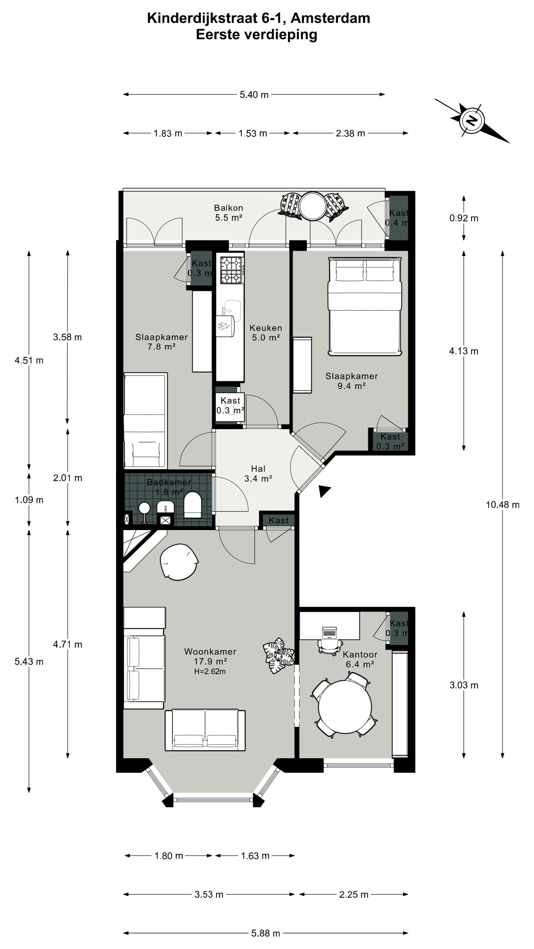 Foto 30 van Kinderdijkstraat 6-1