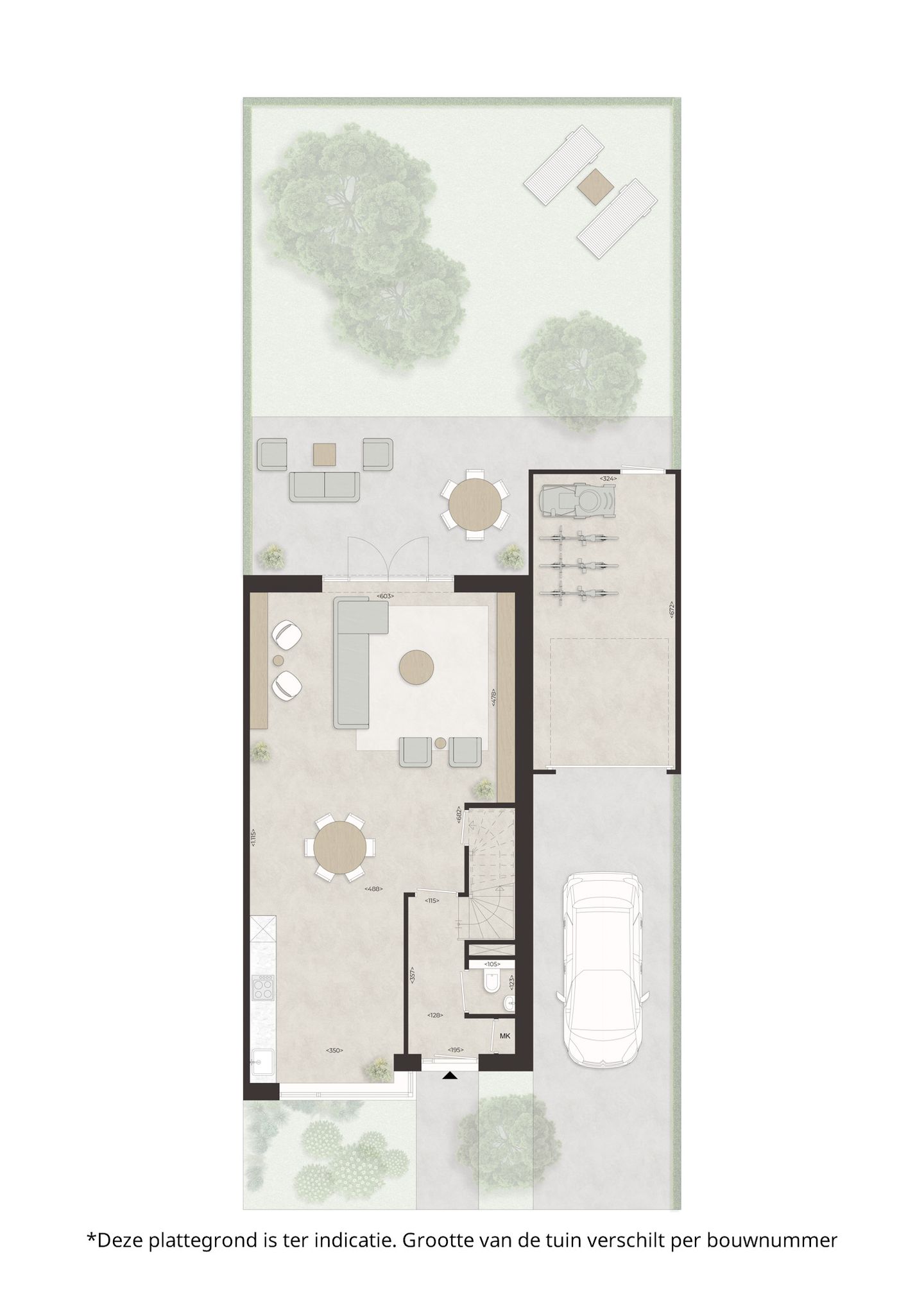 Foto 5 van 5 - D2 - 2 onder 1 kap woning - Slot Oost (Bouwnr. 5)