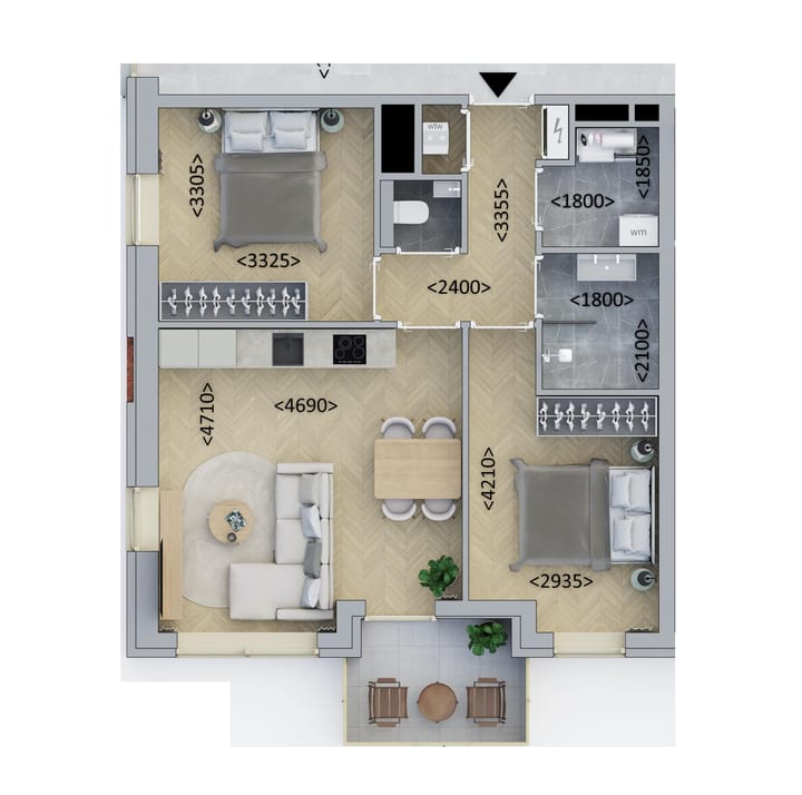 Foto 1 van Hoekappartement (Bouwnr. A4.6)