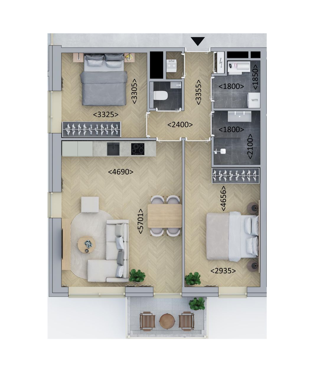 Foto 1 van Hoekappartement (Bouwnr. B1.6)