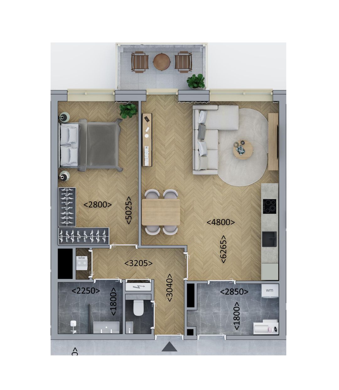 Foto 1 van Tussenappartement (Bouwnr. B2.2)