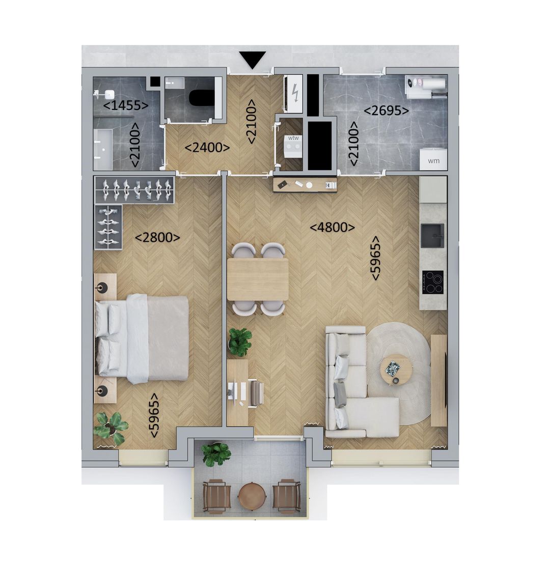 Foto 1 van Tussenappartement (Bouwnr. A2.5)