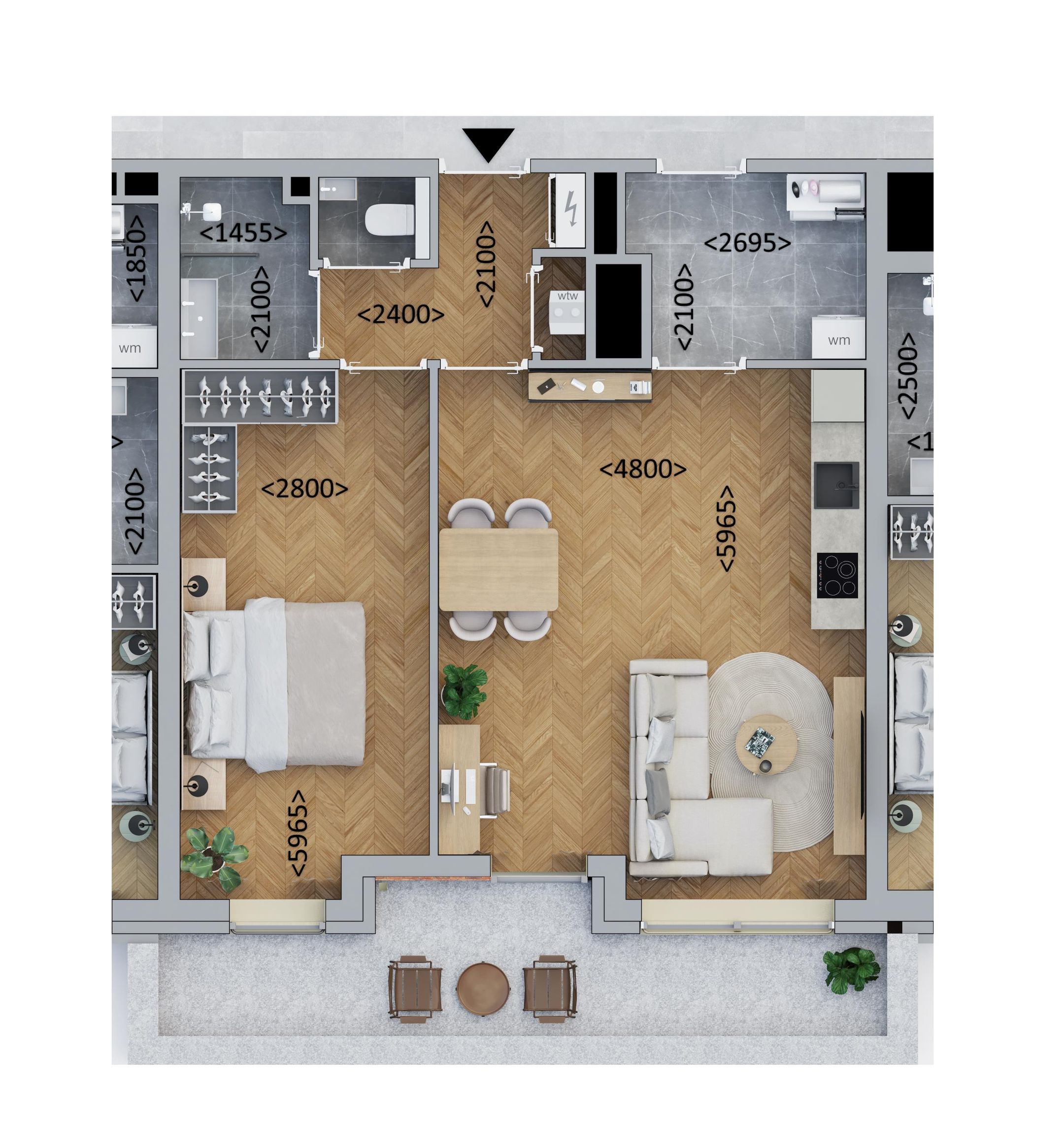 Tussenappartement (Bouwnr. A1.5)  false