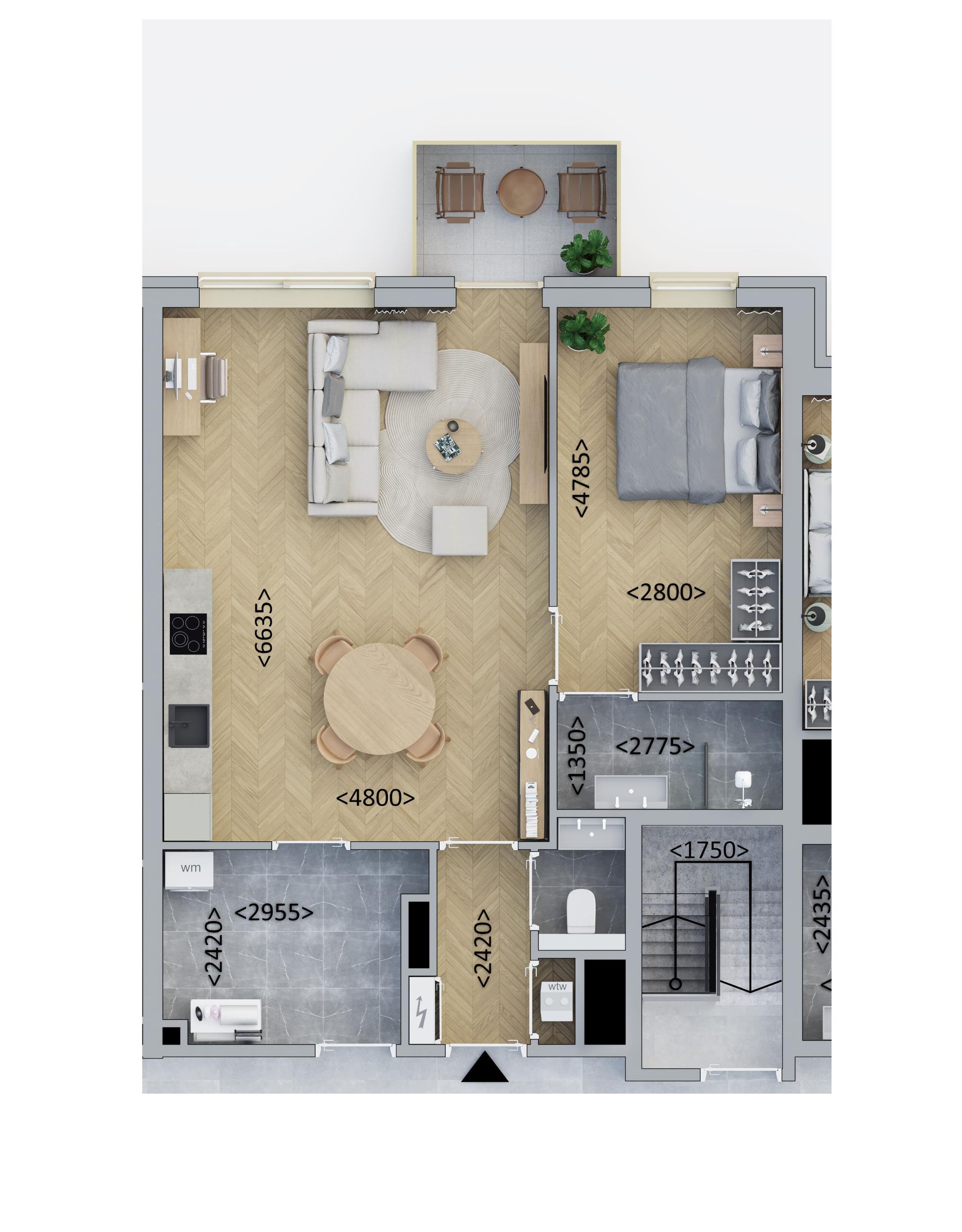 Tussenappartement (Bouwnr. A4.2)  false