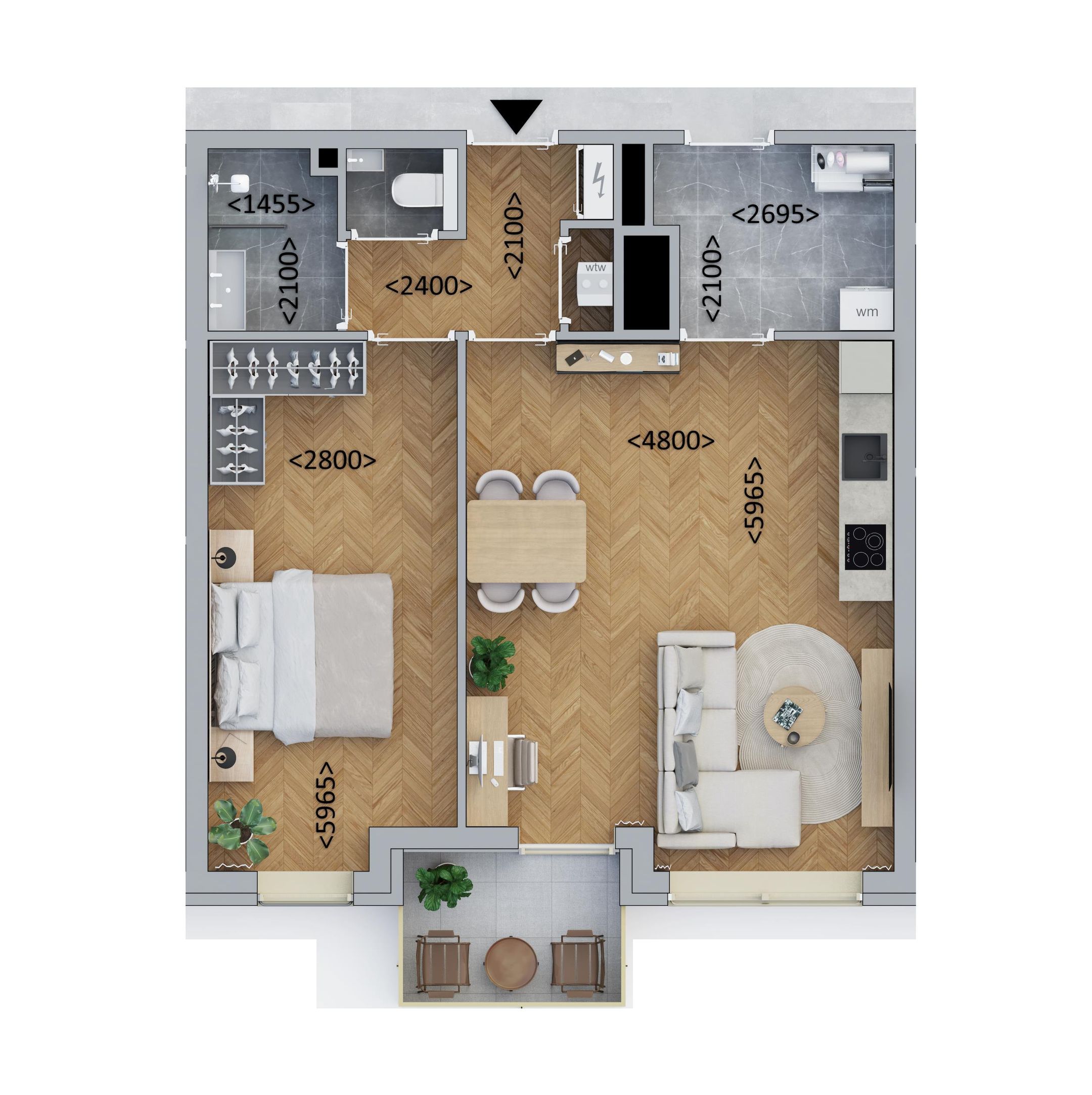 Tussenappartement (Bouwnr. A3.5)  false