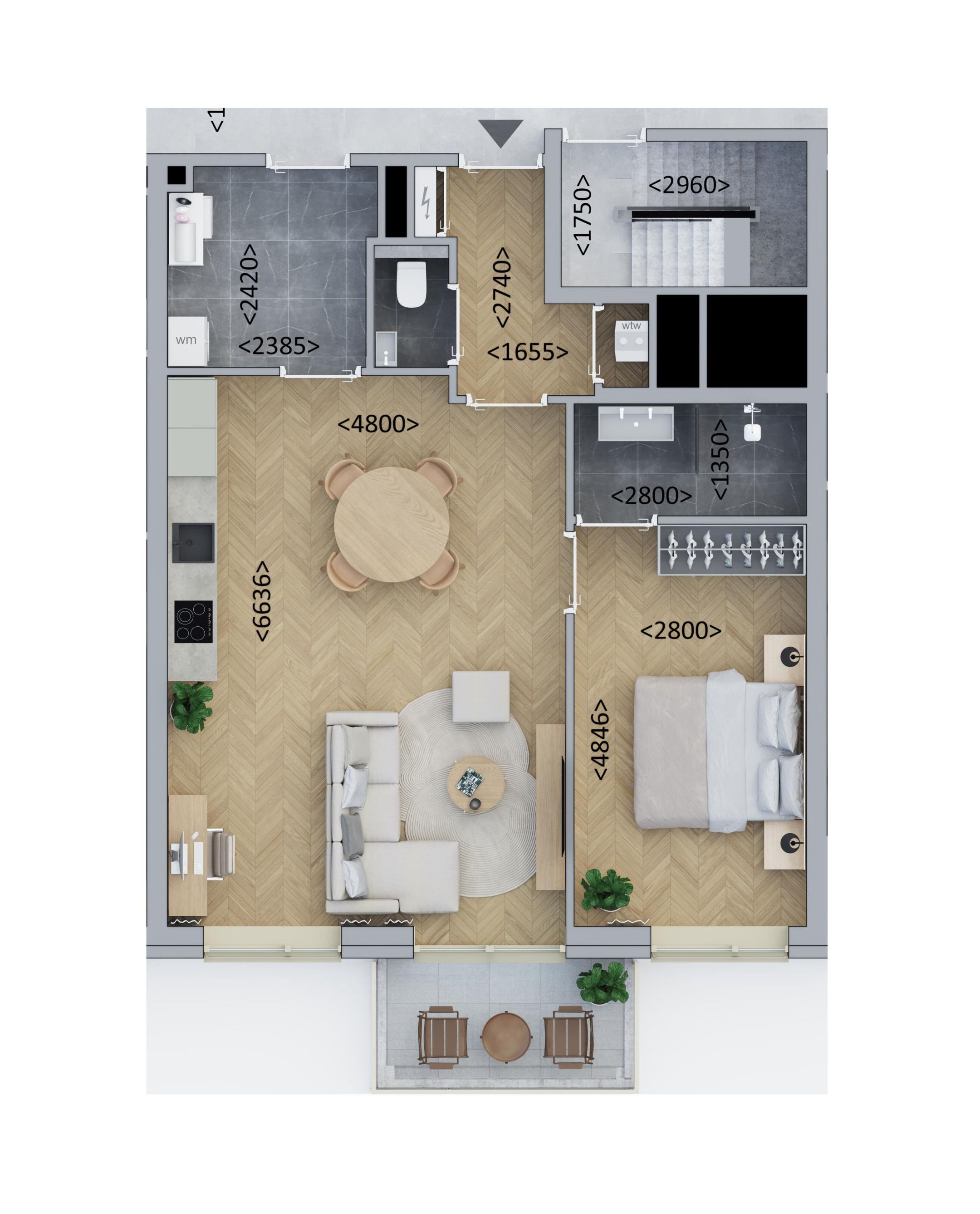 Tussenappartement (Bouwnr. B3.5)  false