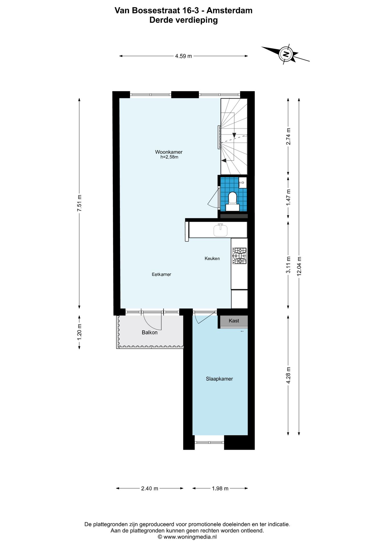 Foto 4 van Van Bossestraat 16-3