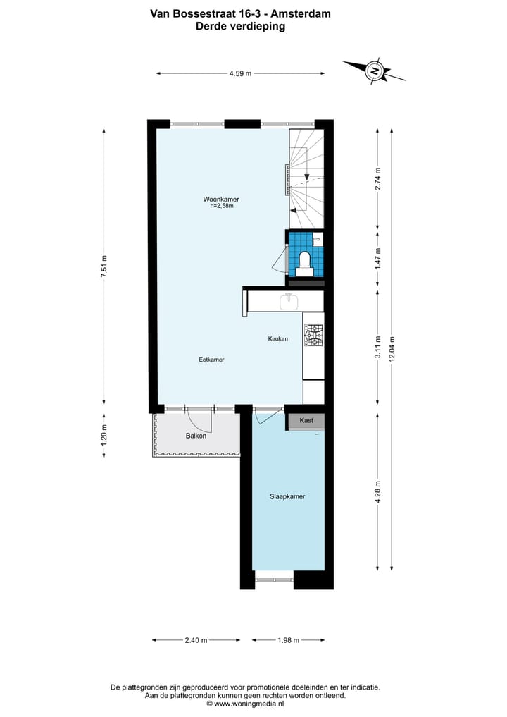 Foto 4 van Van Bossestraat 16-3