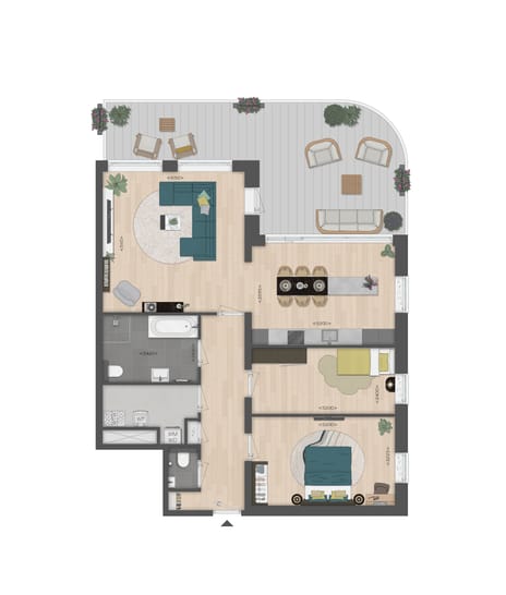 Foto van Type O Appartement 3 kmrs Portiekwoning