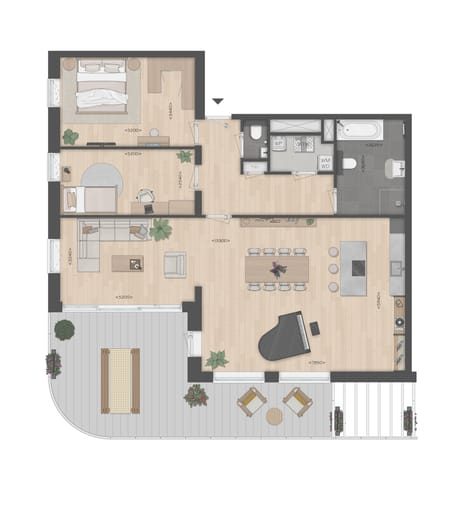 Foto van Type S Appartement 3 kmrs Portiekwoning
