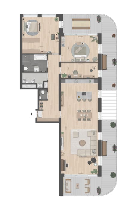 Foto van Type U Appartement 4 kmrs Portiekwoning