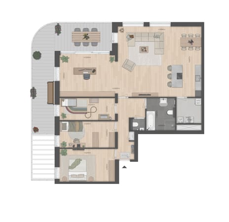 Foto van Type V Appartement 4 kmrs Portiekwoning