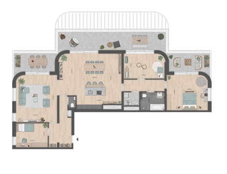 Foto van Type X Penthouse 4 kmrs Penthouse