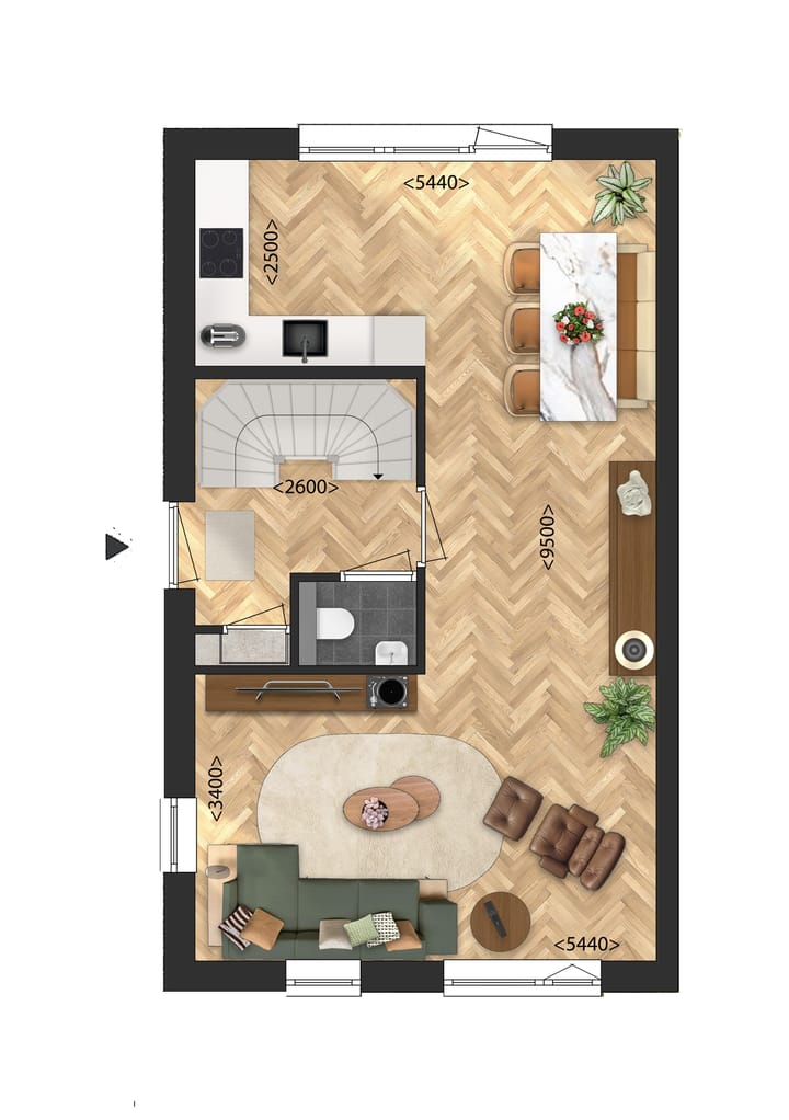 Foto 9 van Parkbuurt fase 1B - Twee-onder-een-kapwonin (Bouwnr. 35)