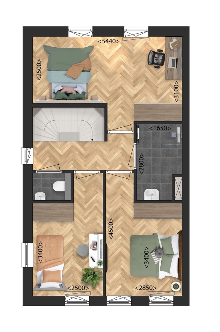 Foto 9 van Parkbuurt fase 1B - Twee-onder-een-kapwonin (Bouwnr. 40)