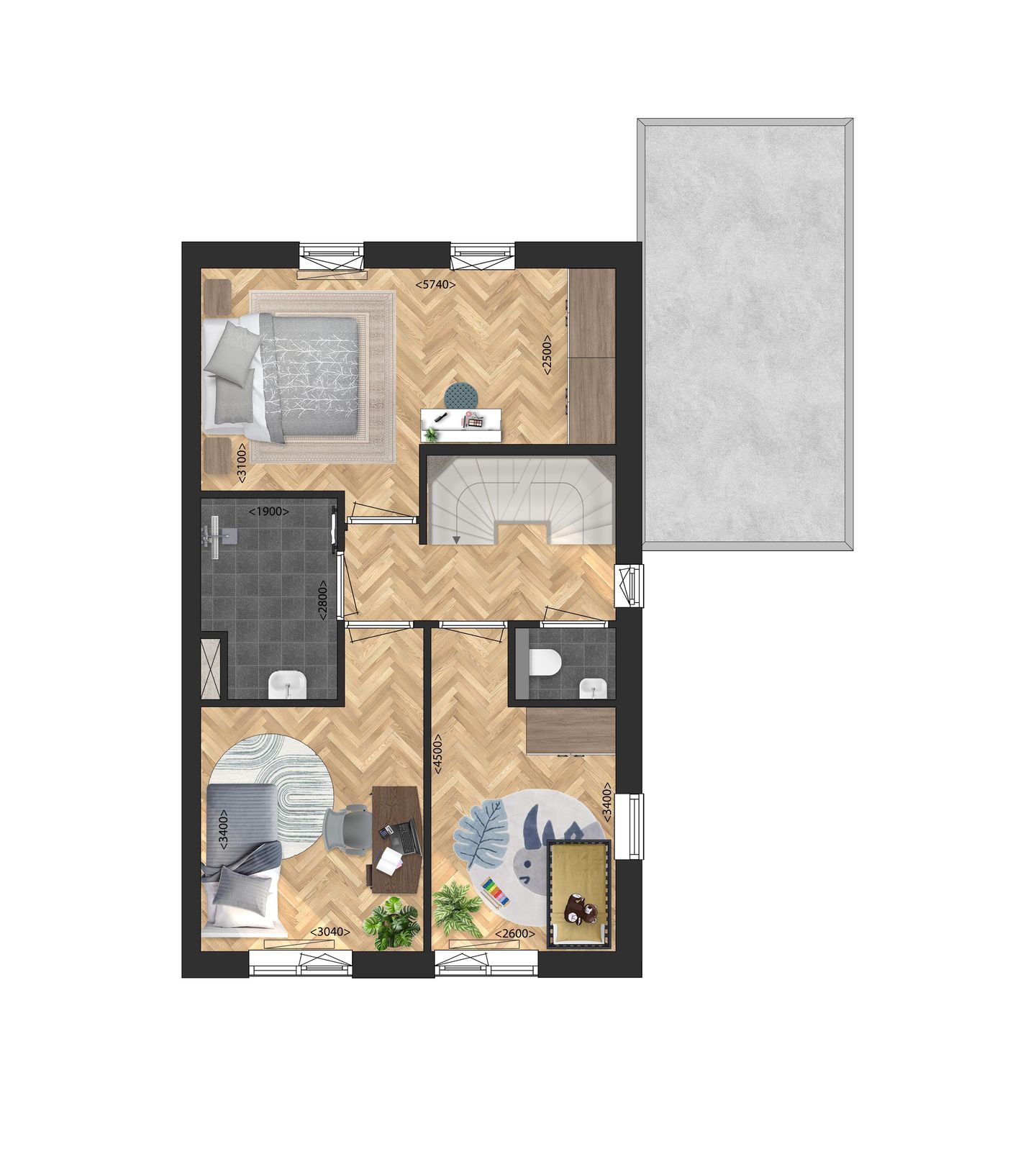 Foto 10 van Parkbuurt fase 1B - Twee-onder-een-kapwonin (Bouwnr. 38)