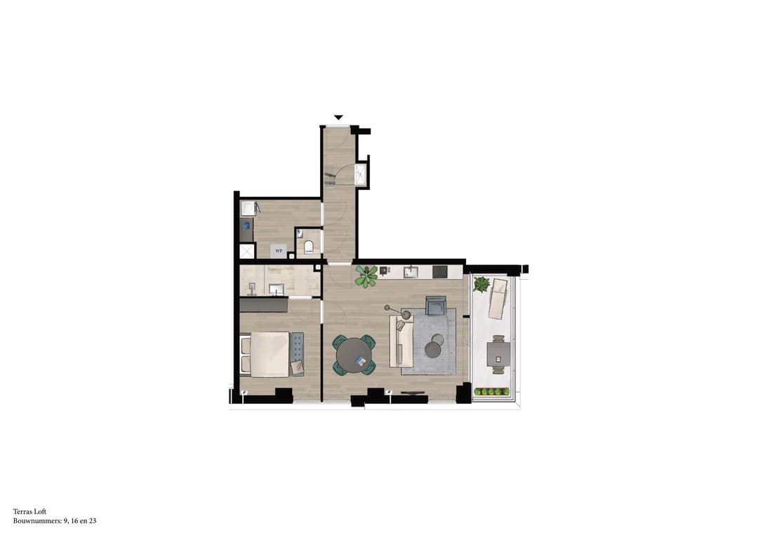 Foto 2 van Terras Loft (Bouwnr. 9)