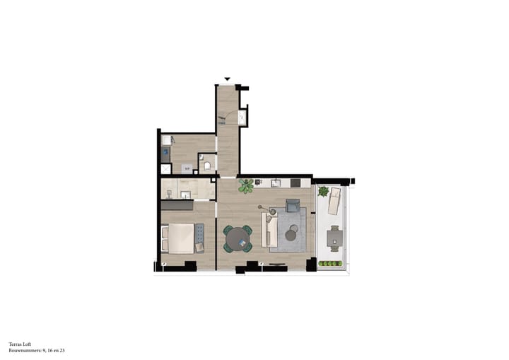 Foto 2 van Terras Loft (Bouwnr. 9)