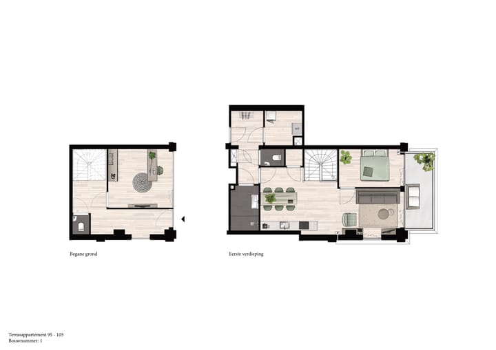 Foto 2 van Terrasappartement (Bouwnr. 1)