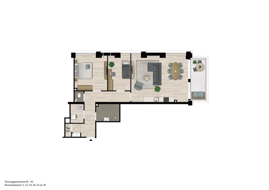 Foto 2 van Terrasappartement (Bouwnr. 12)