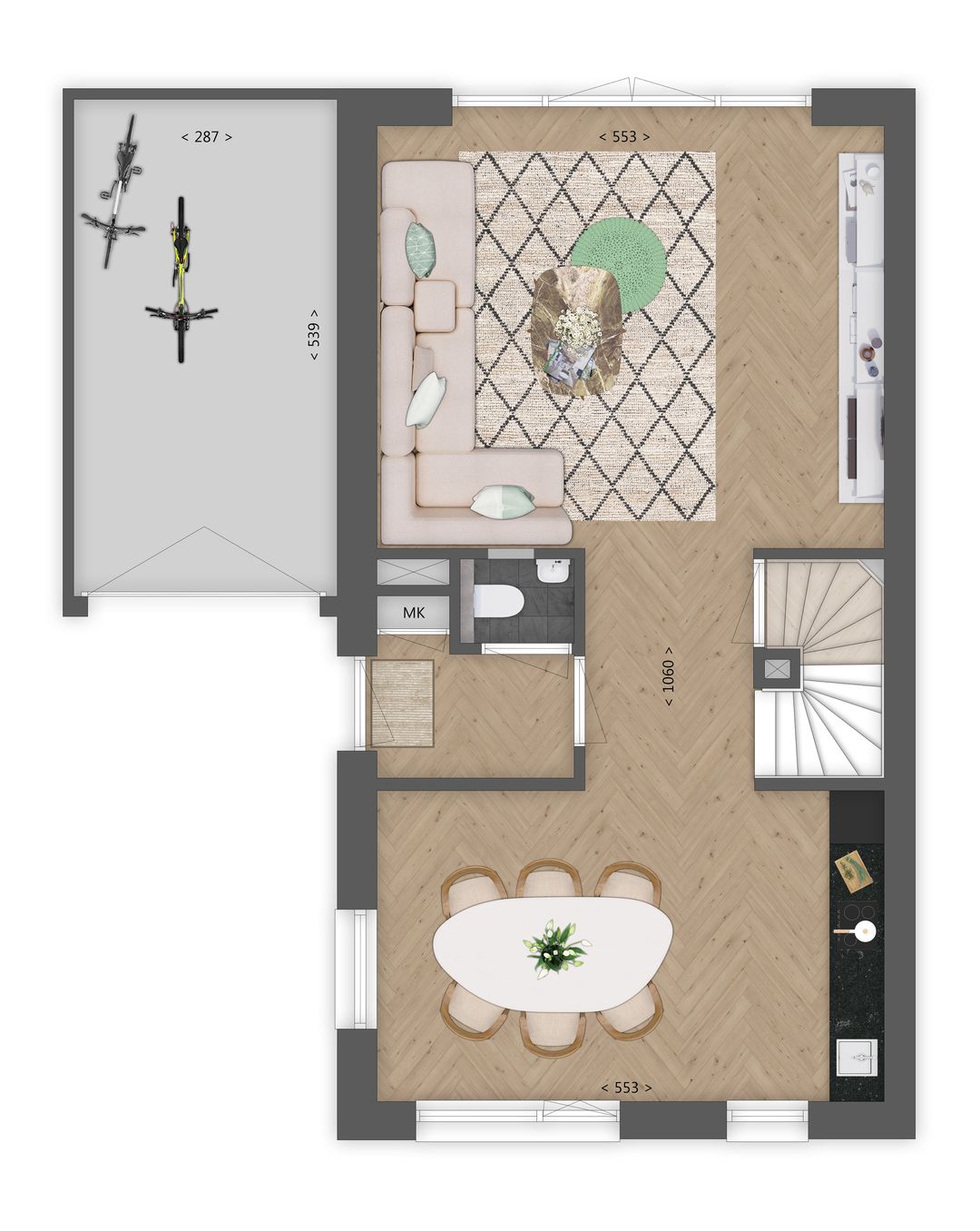 Foto 2 van Twee-onder-een-kapwoning (Bouwnr. 14)