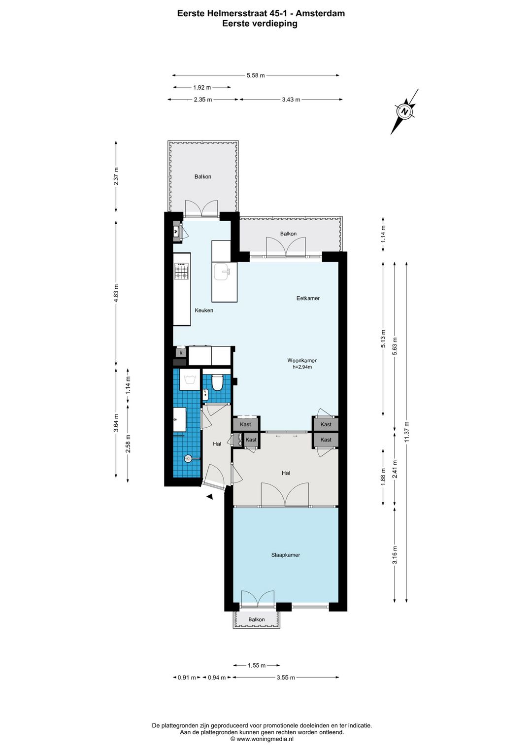 Foto 26 van Eerste Helmersstraat 45-1