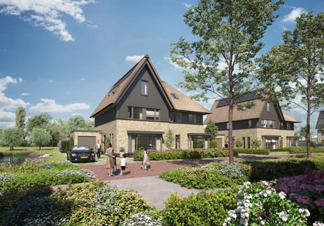 Image of Rietgedekte Tweekappers - Wiericke Weide Double house