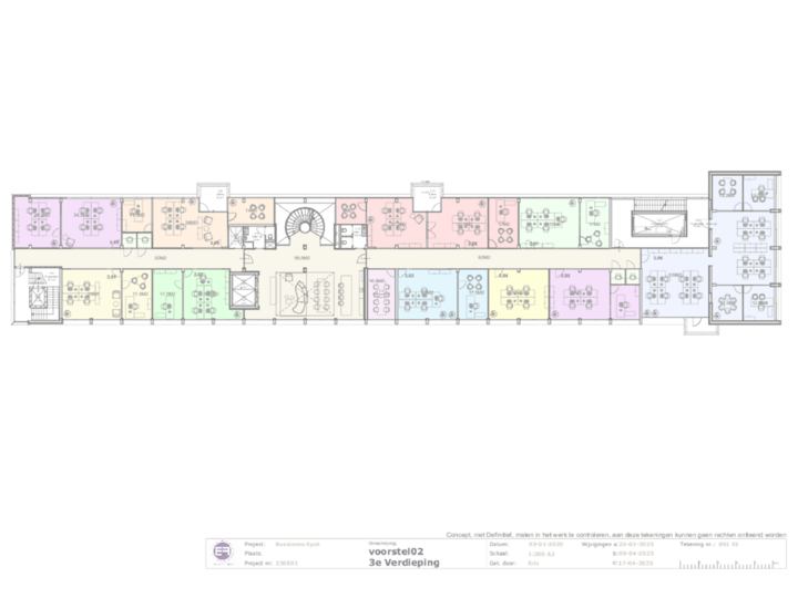 plattegrond derde verdieping