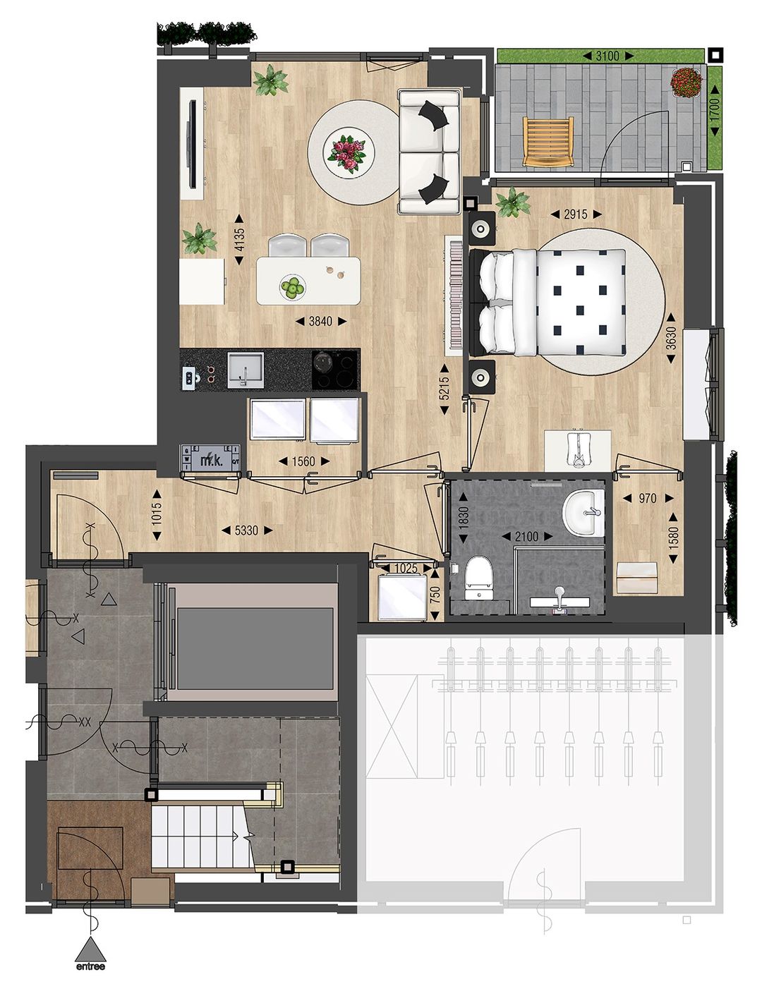 Foto 8 van Appartement type A (Bouwnr. 1)