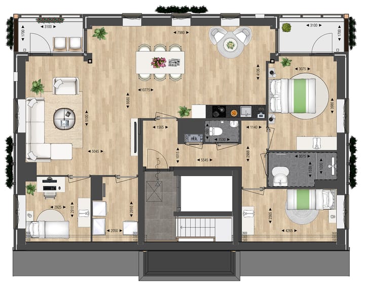 Foto 11 van Appartement type C (Bouwnr. 3)