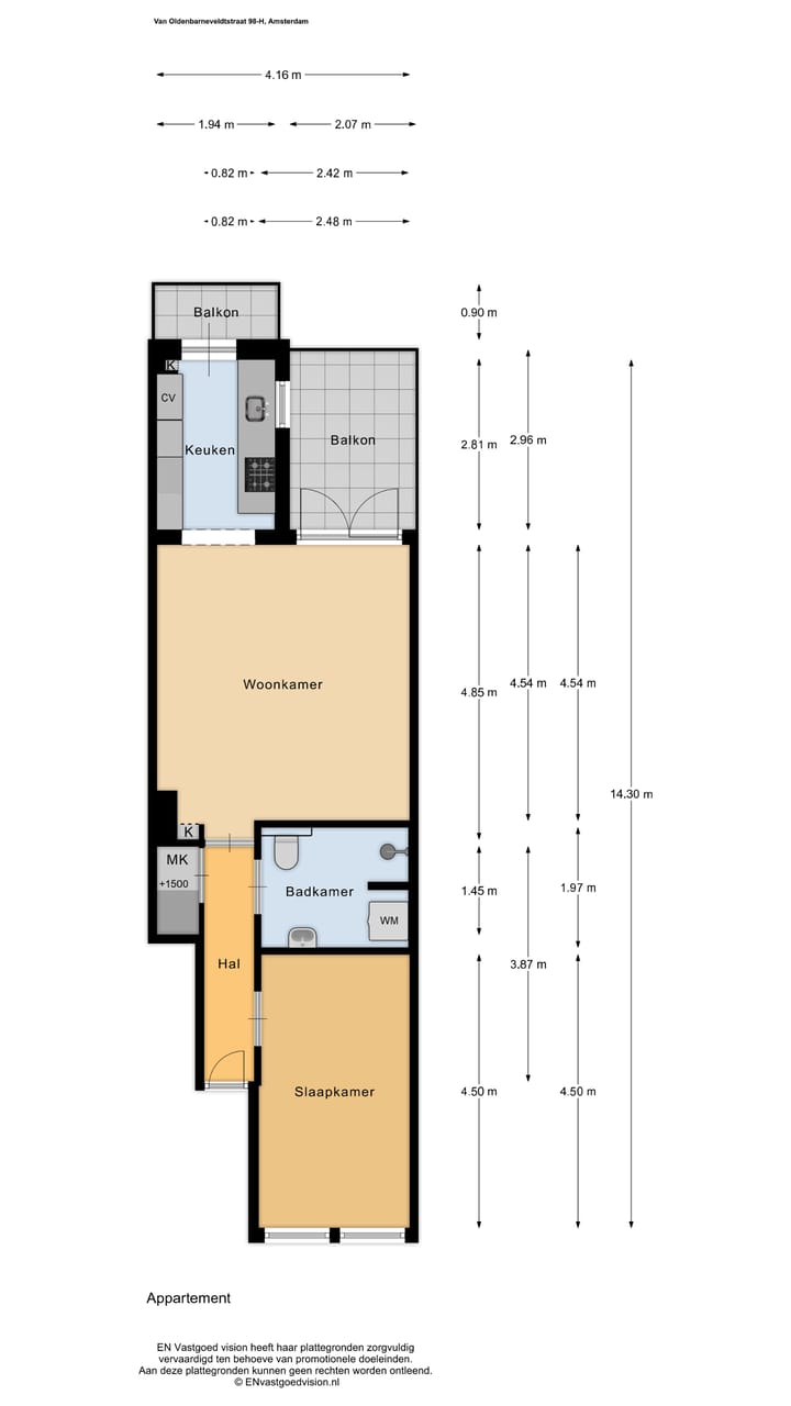 Foto 34 van Van Oldenbarneveldtstraat 98-H