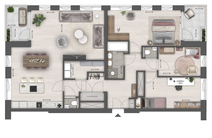 Foto 3 van Panorama appartement (Bouwnr. 51)