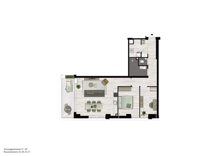 Photo 4 of Terrasappartement (Bouwnr. 45)