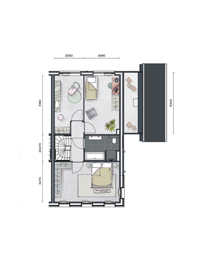 Foto 8 van Buurtvrij fase 1a - 2-onder-1-kapwoning (Bouwnr. 022)