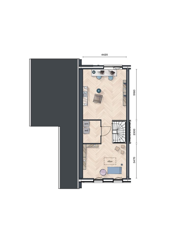 Foto 7 van Buurtvrij fase 1a - 2-onder-1-kapwoning (Bouwnr. 029)