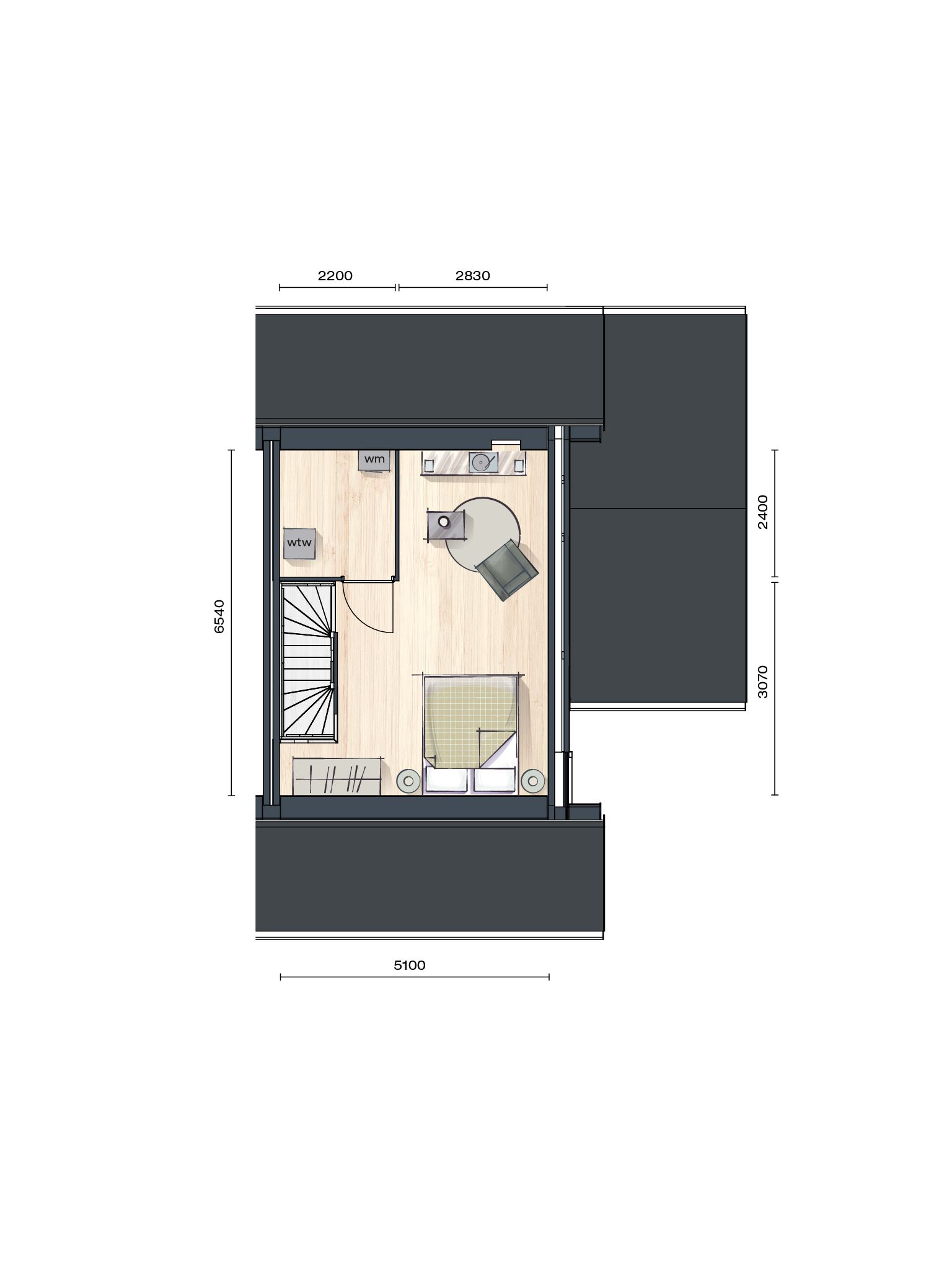 Foto 6 van Buurtvrij fase 1a - Hoekwoning (Bouwnr. 007)