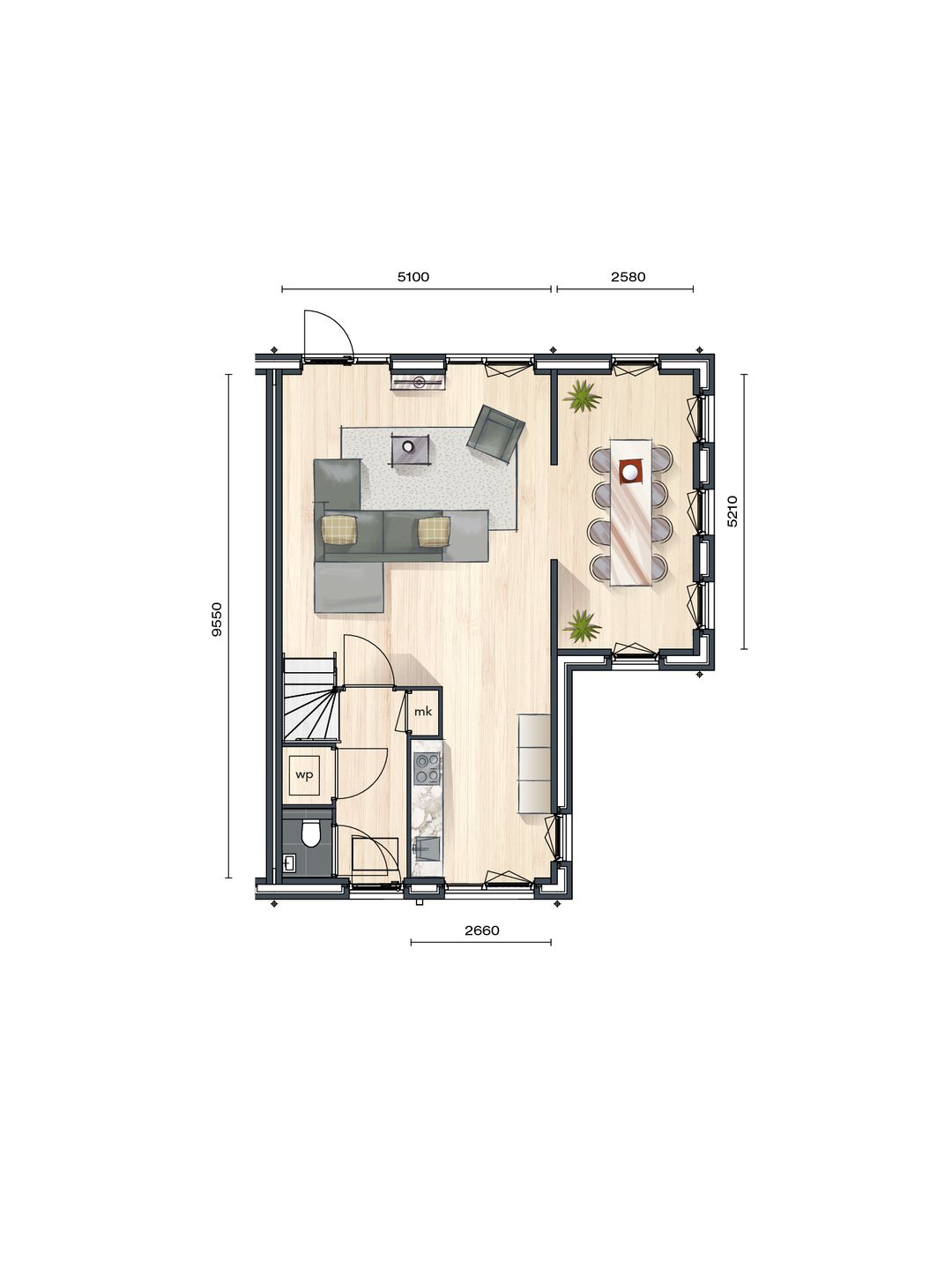 Foto 8 van Buurtvrij fase 1a - Hoekwoning (Bouwnr. 007)