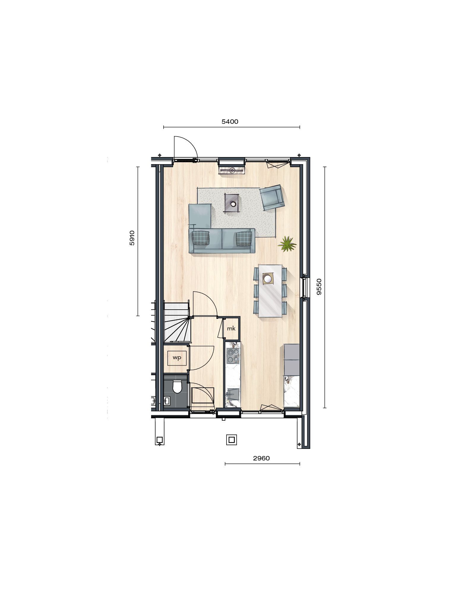 Foto 6 van Buurtvrij fase 1a - Hoekwoning (Bouwnr. 060)