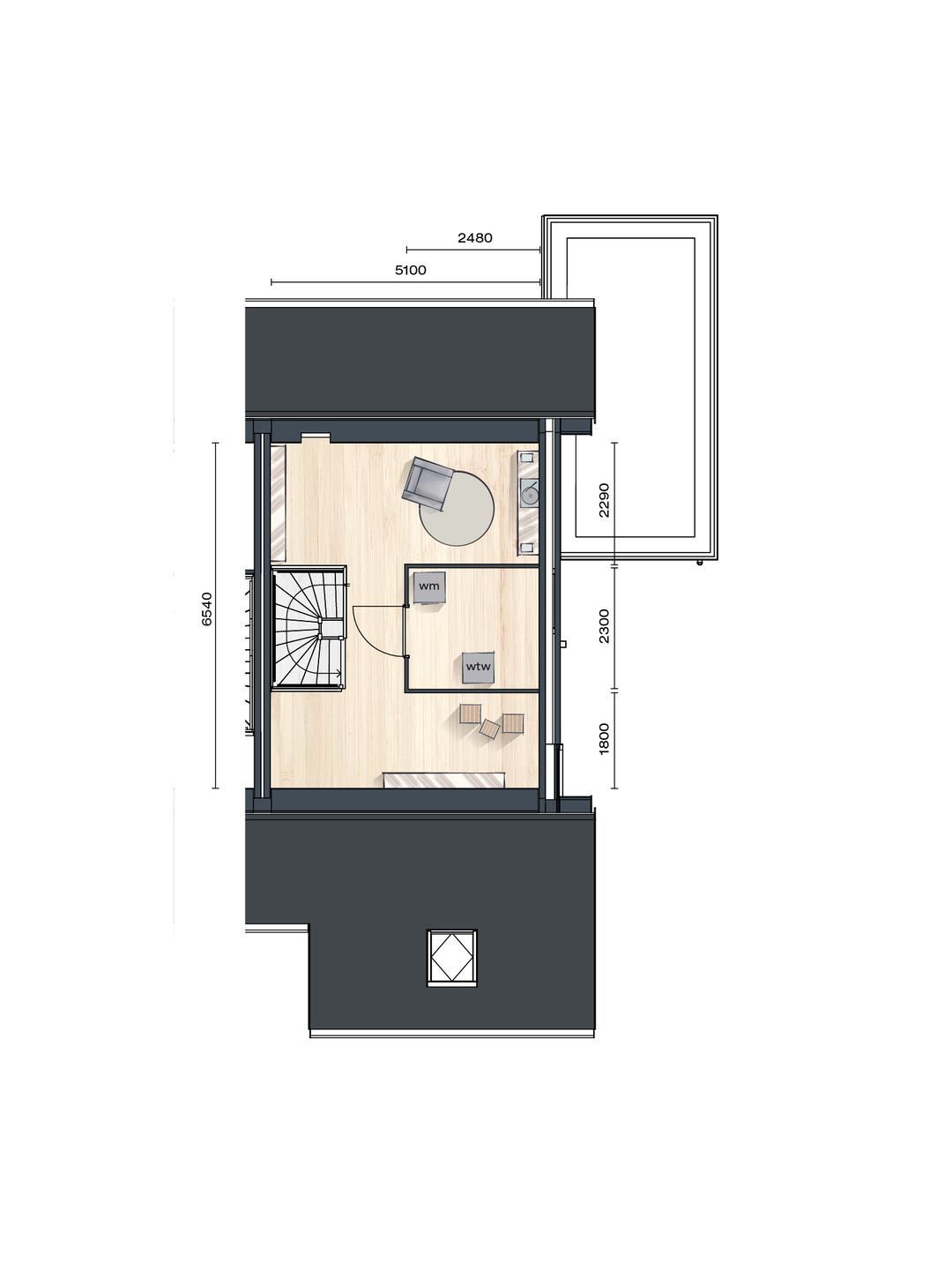 Foto 7 van Buurtvrij fase 1a - Hoekwoning (Bouwnr. 032)