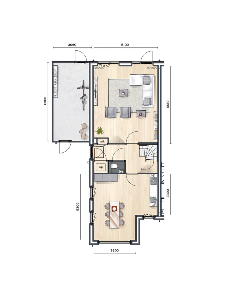 Foto 8 van Buurtvrij fase 1a - Hoekwoning (Bouwnr. 032)