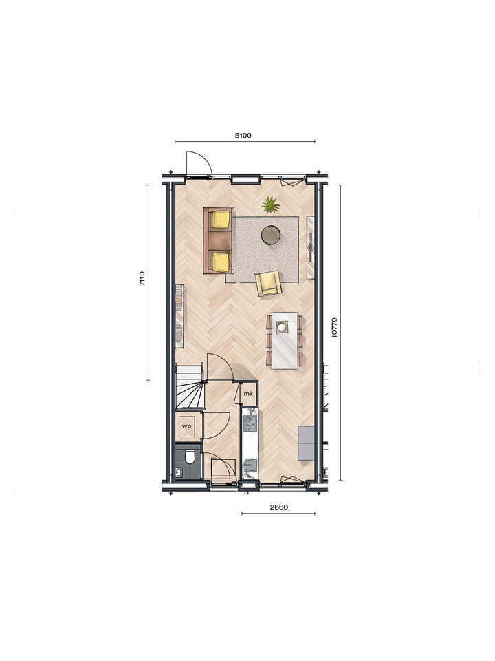 Foto 8 van Buurtvrij fase 1a - Tussenwoning (Bouwnr. 009)