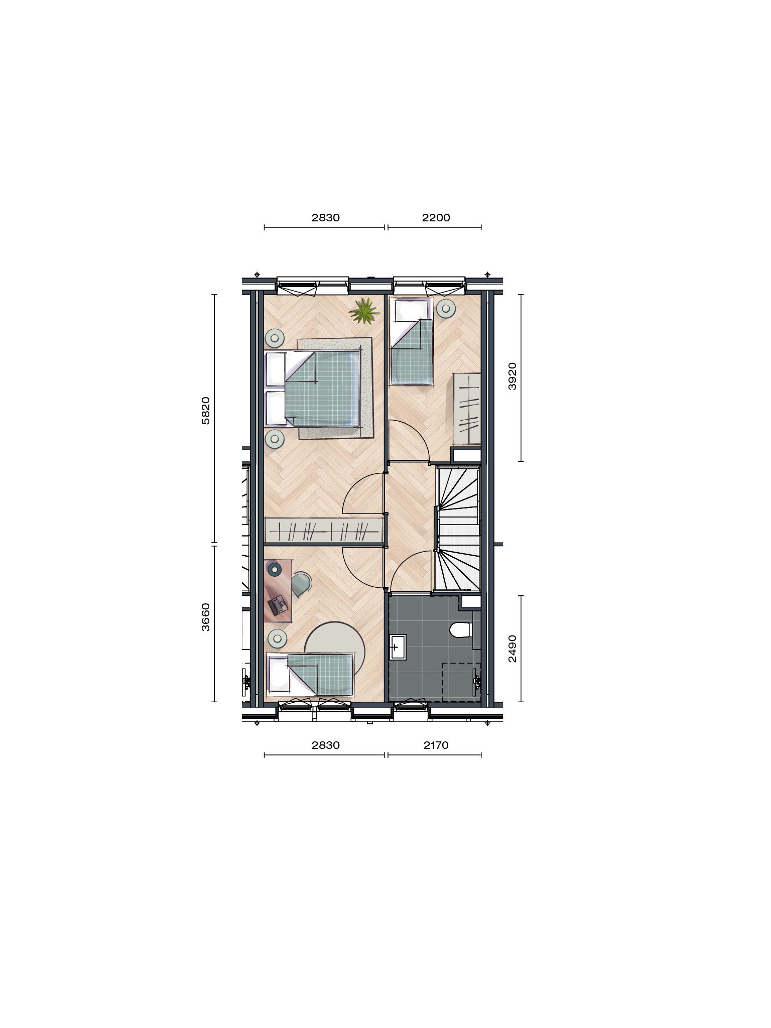 Foto 6 van Buurtvrij fase 1a - Tussenwoning (Bouwnr. 019)