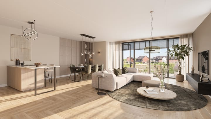 Foto van Bouwnummer 4 - Driekamerappartement - Balkon - Eerste verdieping - Noord-West Tussenverdieping