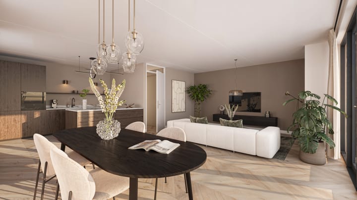 Foto van Bouwnummer 5 - Driekamerappartement - Balkon - Eerste verdieping - Zuid-West Tussenverdieping