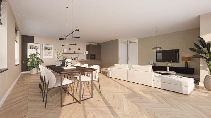 Foto van Bouwnummer 10 - Vierkamerappartement - Balkon - Tweede verdieping - Zuid-West Tussenverdieping