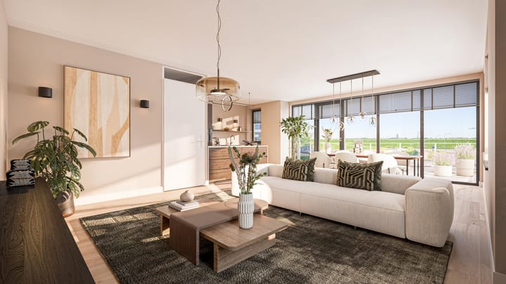 Foto van Bouwnummer 7 - Driekamerappartement - Balkon - Eerste Verdieping - Zuid-Oost Tussenverdieping